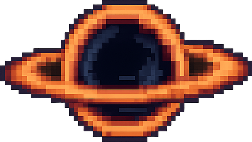 pixel art blackhole. No background. Transparent background. Blank background. No shadows. 2d. In-Game asset. flat