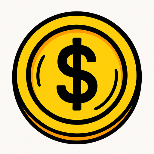 Coin.
In-Game asset.  2d.  High contrast.  No shadows