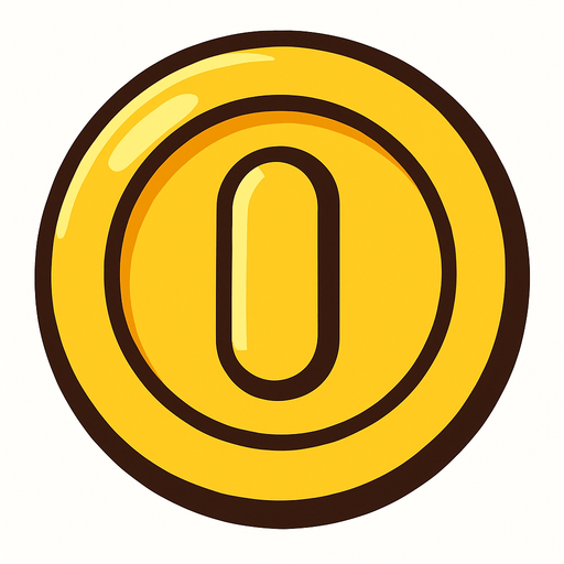 coin.
In-Game asset.  2d.  High contrast.  No shadows