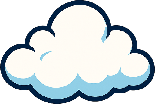 cloud.
In-Game asset.  2d.  High contrast.  No shadows