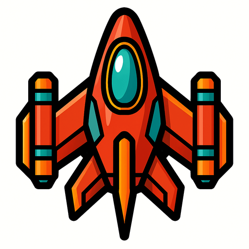 space shooter oyununda ki uzay gemisinin aynısı.
In-Game asset.  2d.  High contrast.  No shadows