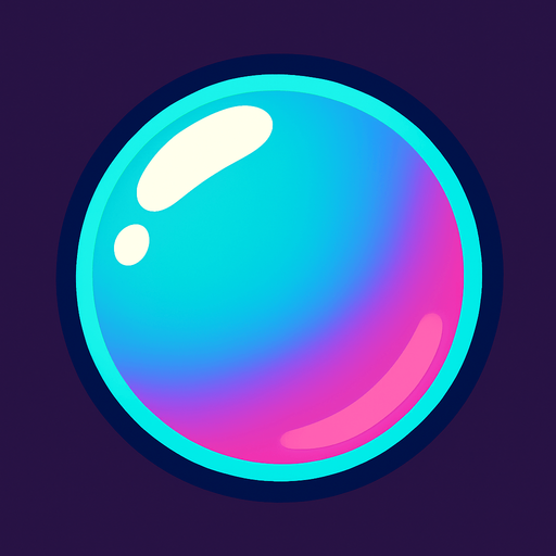 burbuja.
In-Game asset.  2d.  High contrast.  No shadows