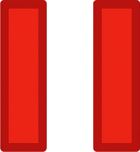 kırmızı gözler, gözler sadece kırmızı, gözden başka hiçbir şey olmayacak ve 2 tane göz olacak yan yana aynı boyutta, dümdüz kırmızı gözleri ekstra efekt yok, yazı yok, gözler dikine dikdörtgen şeklinde olacak gerçek göz gibi olmayacaklar, gözlerin boşlukları olmayacak gözler köşeli olacak dikine dikdörtgen ve köşeli. No background. Transparent background. Blank background. No shadows. 2d. In-Game asset. flat