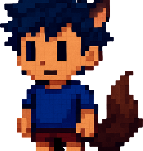 Cola de lobo, pixelart
