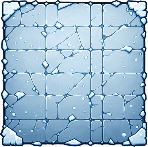 ice floor texture tile top down view
Single Game Texture. In-Game asset. 2d. Blank background. High contrast. No shadows.