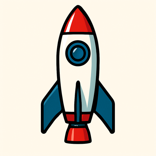 Looking like real rocket. Rocket picture.
In-Game asset.  2d.  High contrast.  No shadows