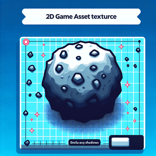 астероид.
Single Game Texture. In-Game asset. 2d. Blank background. High contrast. No shadows.