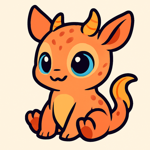 create a cute creature baby.
In-Game asset.  2d.  High contrast.  No shadows