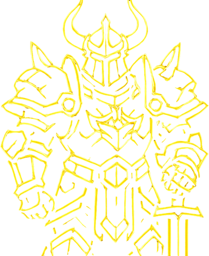 Armor grand master gold neon.
In-Game asset.  2d.  High contrast.  No shadows