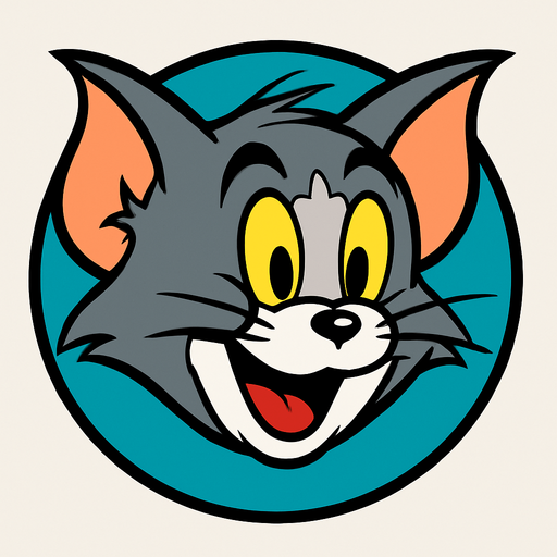 Tom ve Jerry kısmından Tom'un yuvarlak kafasını oluştur.
In-Game asset.  High contrast.  No shadows