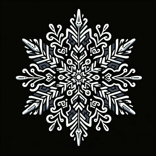 сніжинка.
Single Game Texture. In-Game asset. 2d. Blank background. High contrast. No shadows.