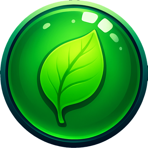 Yeşil top içerisinde yaprak