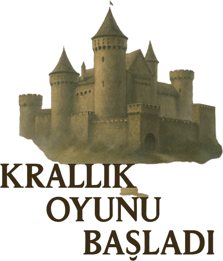Krallık oyunu başladıktan sonra kullanılacak, arka planda bir kale olan ama çok karanlık veya kasvetli görünmeyen, hafif sisli ve tarihi atmosferli bir sahne. Gökyüzü açık ya da hafif bulutlu, renkler doğal ve dengeli olmalı.”