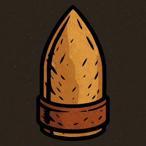 Orta çağ dönemi silah mermisi.
In-Game asset.  2d.  High contrast.  No shadows