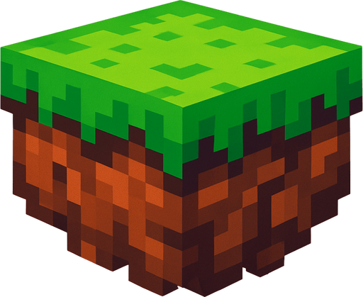 Plataforma flotante con pasto ensima y tierra debajo pixelada.
In-Game asset.  2d.  High contrast.  No shadows