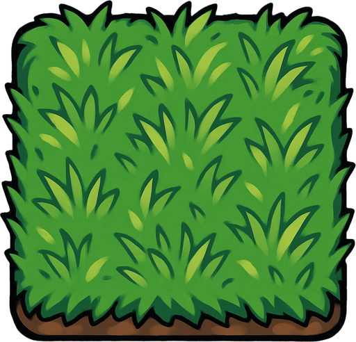 grass tile on top viewing.
In-Game asset.  2d.  High contrast.  No shadows