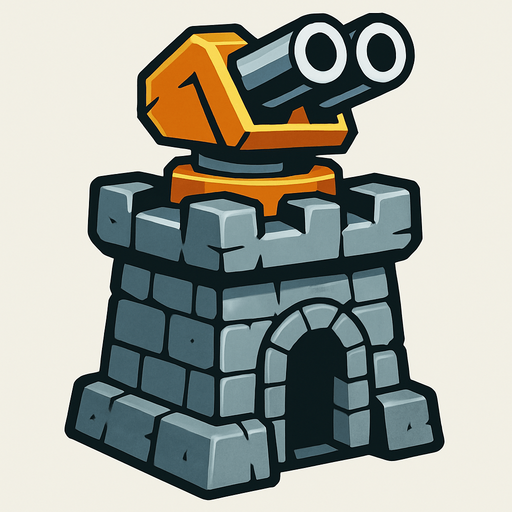 Defense tower.
In-Game asset.  2d.  High contrast.  No shadows