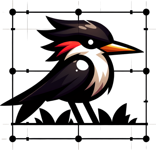 Bird.
Single Game Texture. In-Game asset. 2d. Blank background. High contrast. No shadows.