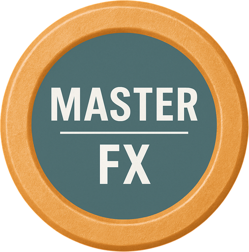 Add white text in this button: MASTER in top line, FX is is under line