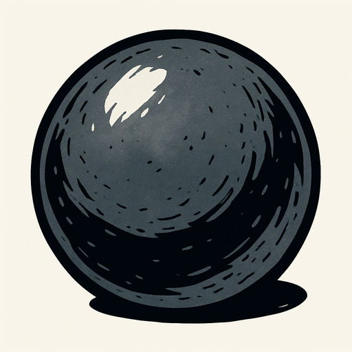 bala de cañon.
In-Game asset.  2d.  High contrast.  No shadows