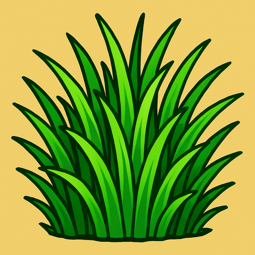 grass.
In-Game asset.  2d.  High contrast.  No shadows