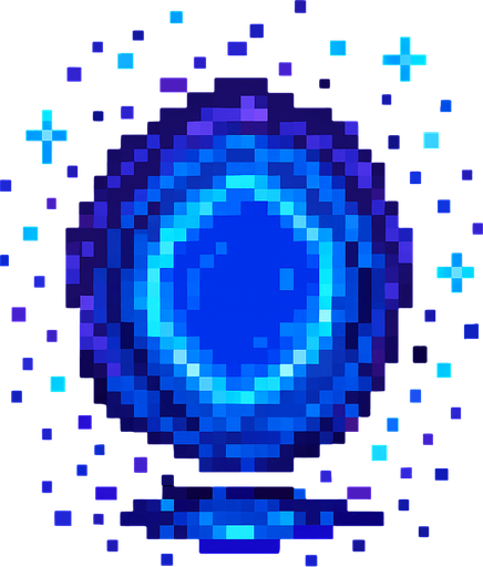 portal de pixeles de luz.
In-Game asset.  2d.  High contrast.  No shadows