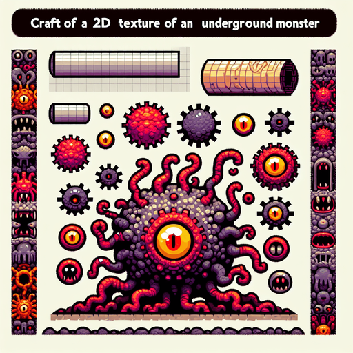 Underground monster.
Single Game Texture.  In-Game asset.  2d.  Blank background.  No shadows