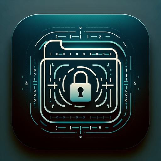 A square app store icon with rounded edges, designed for an Encrypted Code File app. The icon features a clean and minimalistic file graphic in the center, with a padlock symbol overlaying it to indicate encryption. Subtle code lines or binary patterns are faintly visible on the file for a modern touch. The background is a gradient of dark blue to teal, with a soft glow around the edges, conveying security and advanced technology while keeping the design clean and professional..
Single Game Texture. In-Game asset. 2d. Blank background. High contrast. No shadows.
