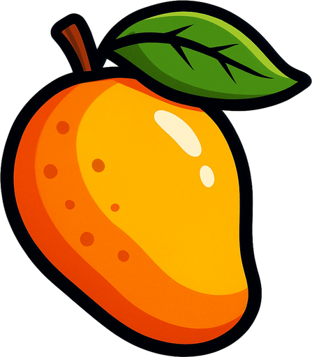 Mango.
In-Game asset.  2d.  High contrast.  No shadows