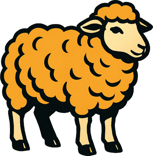 Koyun.
In-Game asset.  2d.  High contrast.  No shadows