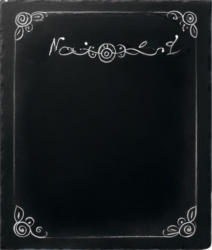 Text "NOVICE BLEND" in chalk, handwritten