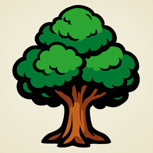 tree.
In-Game asset.  2d.  High contrast.  No shadows