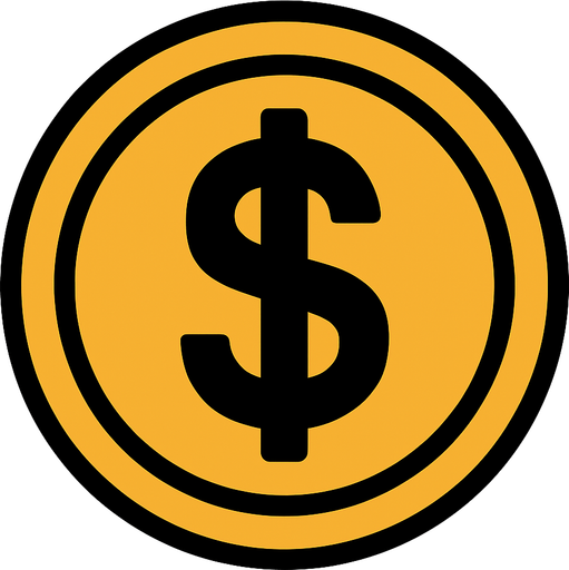 money icon.
In-Game asset.  2d.  High contrast.  No shadows