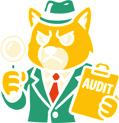 DOGE Enemy Auditor.
In-Game asset.  2d.  High contrast.  No shadows