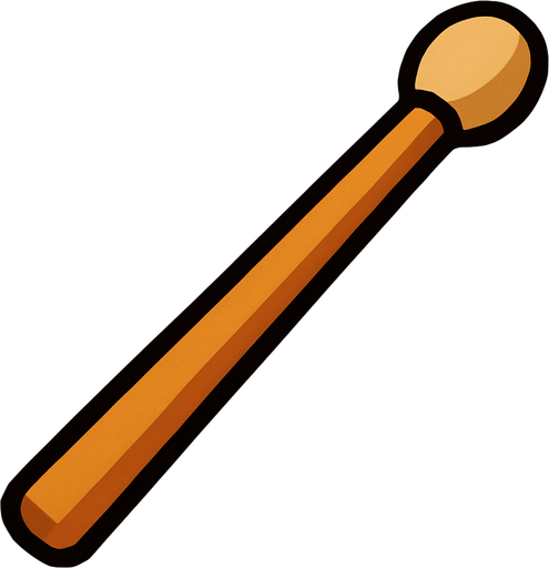 davul çubuğu.
In-Game asset.  2d.  High contrast.  No shadows