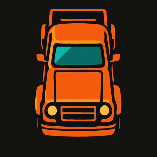 top view truck.
In-Game asset.  2d.  High contrast.  No shadows