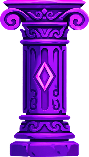 mytic purple column.
In-Game asset.  2d.  High contrast.  No shadows