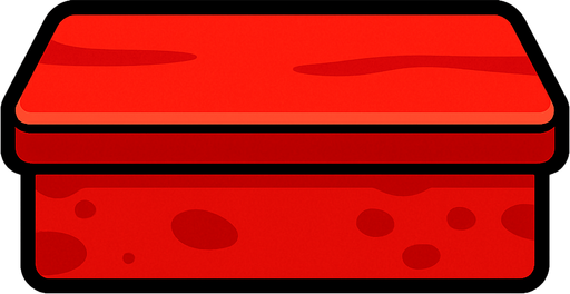 red platform.
In-Game asset.  2d.  High contrast.  No shadows
