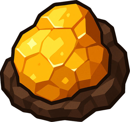 Altın Cevheri - Yazısız.
In-Game asset.  2d.  High contrast.  No shadows