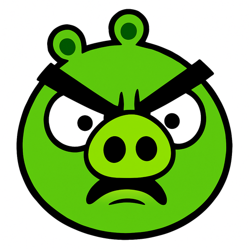 Pig Angry Bids.
In-Game asset.  2d.  High contrast.  No shadows