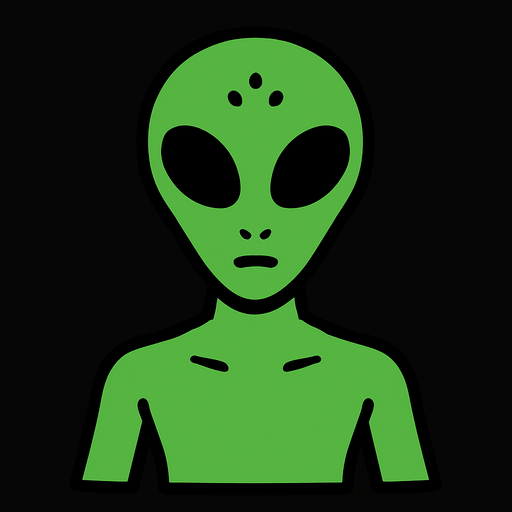 allien.
In-Game asset.  2d.  High contrast.  No shadows
