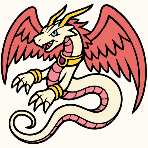 magnadramon.
In-Game asset.  2d.  High contrast.  No shadows