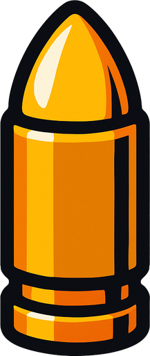 bullet.
In-Game asset.  High contrast.  No shadows