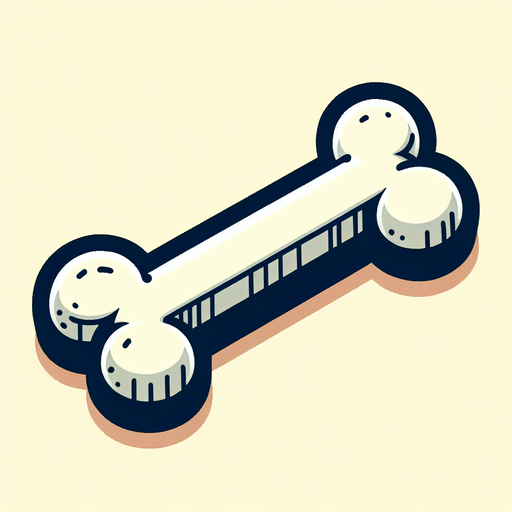 bone. clipart. cartoon. Blank background. High contrast. No shadows..