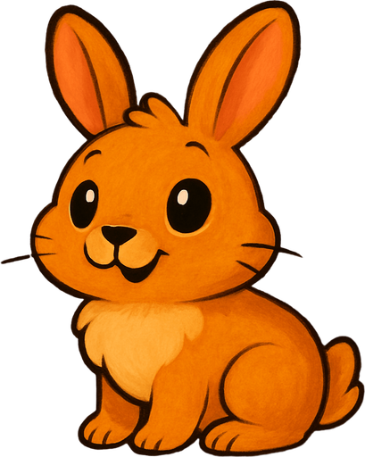 make the rabbit cartoony