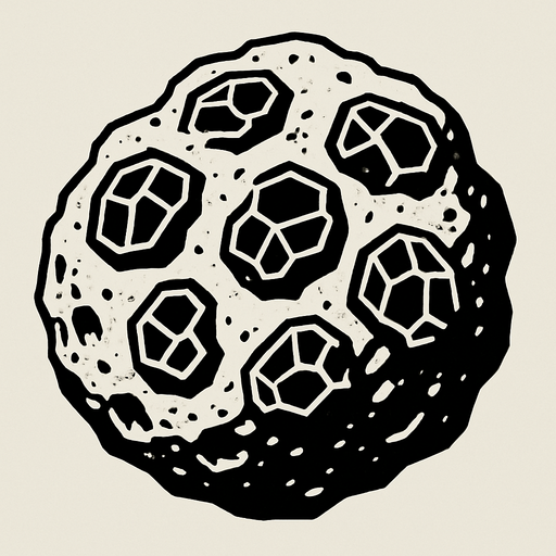 asteroid manganese - yazısız.
In-Game asset.  2d.  High contrast.  No shadows