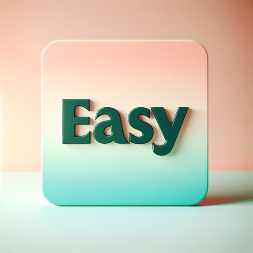 Easy text.
A text that says easy