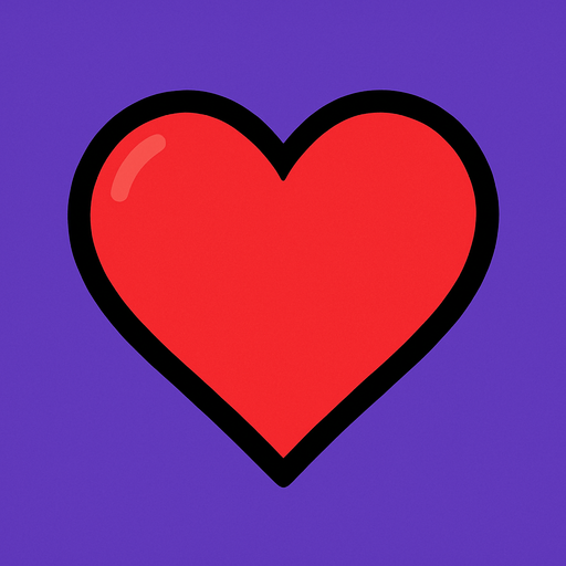 Kalp logosu oluştur Can.
In-Game asset.  High contrast.  No shadows