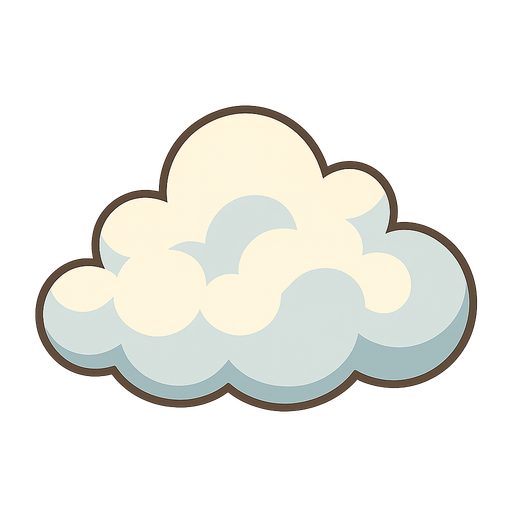 Nube. No background. Transparent background. Blank background. No shadows. 2d. In-Game asset. flat