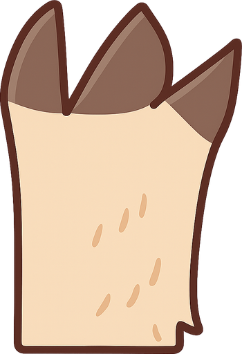 goat's hand. No background. Transparent background. Blank background. No shadows. 2d. In-Game asset. flat